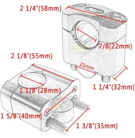 Resim Knmaster Gidon Yükseltme 22-28MM Gri 