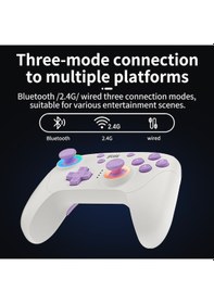 Resim Gizala Kablosuz Oyun Kolu Gamepad Hall Effect Triggers Joystick Switch 2 / Pc/android/Apple Uyumlu iOS Beyaz 