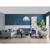 Resim Weltew Home Stil Koltuk Takımı 3+3+1+1 (mavi-gri) 