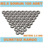 Resim M2.5 Somun- Metrik 2.5 MM Somun 100 Adet 