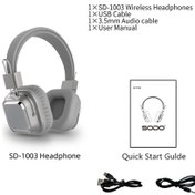 Resim Carrier Sodo Sd-1003 Kablosuz Kulaklık 3eq Bluetooth Uyumlu 5.0 Kulaklıklar Kulak Üstü Katlanabilir Hifi Stereo Kulaklık Desteği Tf/fm 