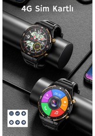 Resim Wearfitpro Wr888 4g Lite Sim Kartlı Kameralı 32gb Aı Destekli Nfc Gps 39mm Yuvarlak Akıllı Saat + Ultra Watch 