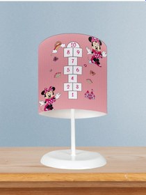 Resim Mekta Home Bebek Ve Çocuk Odası Seksekli Minnie Mouse Desenli Abajur 