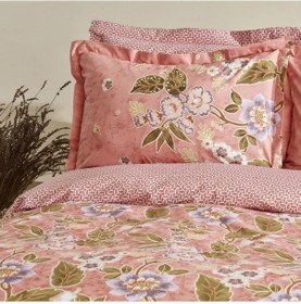 Resim Karaca Home Pasares Pembe %100 Pamuk Çift Kişilik Nevresim Takımı Pembe 