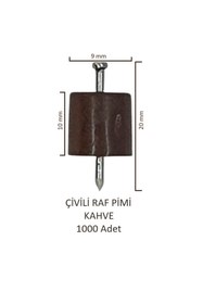 Resim Adilon Çivili Raf Pimi Kahve 1000 Adet 