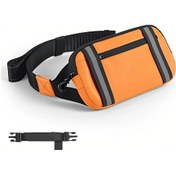 Resim Qingmipy Spor Aktivitesi Bel Çantası: Hafif, Sağlam, Çok Amaçlı - Telefon, Anahtar, Cüzdan İçin - Bisiklet, Koşu, Outdoor - Turuncu Turuncu 