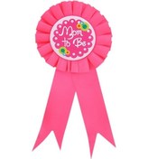 Resim Mom To Be Yazılı Rozet Pembe Renk 