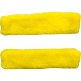 Resim Peluş Seyahat Emniyet Kemer Pedi Kılıfı 2'li Sarı Renk 