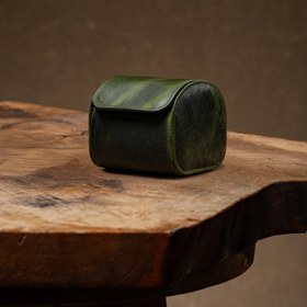 Resim Tekli Deri Saat Kutusu - Kahve 