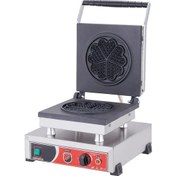 Resim Işıkgaz Silverinox Endüstriyel Elektrikli Tekli Çiçek Waffle Makinesi 