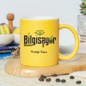 Resim İsme Özel Bilgisayar Mühendisi Sarı Kupa Bardak 