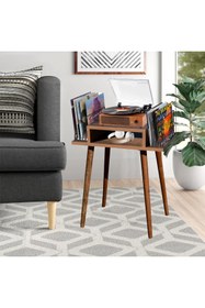 Resim wugge Plak Ve Pikap Sehpası Ahşap Ayaklı 