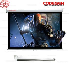 Resim Codegen AX-24 240x200 cm Storlu Manuel Projeksiyon Perdesi (Arkası Siyah Fonlu) 