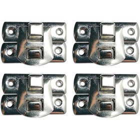 Resim Yaylı Klips Nikel 4 Adet 20x30 mm Kutu Kapak ve Sandık Kilit 