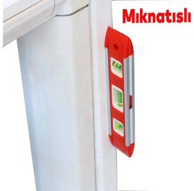 Resim Badem10 Mini Su Terazisi 22 cm Inşaat Duvar Fayans Marangoz Mühendislik Ölçüm Aluminyum Su Terazisi 22 cm Eğim Ölçü Eğik Ölçme 