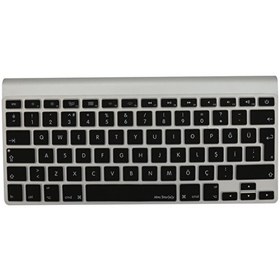 Resim Apple Magic Keyboard-1 A1314 Uyumlu Türkçe Q Baskı Silikon Siyah Klavye Kılıfı 