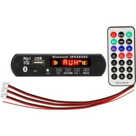 Resim Serfhyff Dc 5V 2X3W 6W Amplifikatör Kod Çözücü Bluetooth V5.0 Araba Mp3 Çalar USB Kayıt Modülü Fm Aux Radyo Hoparlör Için (Yurt Dışından) 