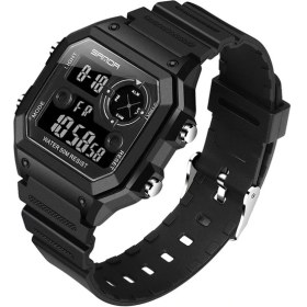 Resim Hanyang Siyah Siyah Sanda Marka Erkek Saatler Moda Casual Izle Erkekler Için Spor Dijital Kol Saati Su Geçirmez Askeri Saat Relogio Masculino 418 (Yurt Dışından) 