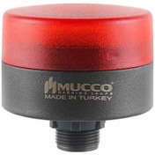 Resim MUCCO Snt-s715-fb Somun Flaşör-buzzer Ledli Mini Tepe Lambası 24v Dc-kırmızı 