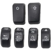Resim Reedark "siyah Ergonomik Harley Davidson Switch Kapakları - Sportster, Dyna, Softail Modelleri İçin" 