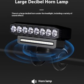 Resim 1 adet Ultra Parlak Bisiklet Lambası, USB Şarj Edilebilir, 7 Aydınlatma Modu ile, Gece Sürüşü ve Dağ Bisikleti için Uygun 