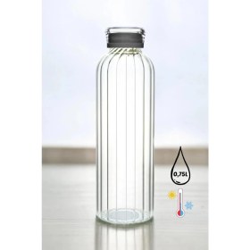 Resim Çizgili Cam Matara - 750 ml 