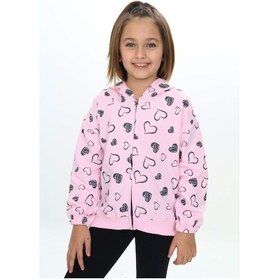 Resim Toontoy Kız Çocuk Kapüşonlu Hırka Ekru 