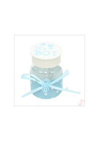 Resim Emzikli Plastik Kavanoz, 6,5cm X 4cm X 12 Adet - Mavi Renkli Çok Renkli 