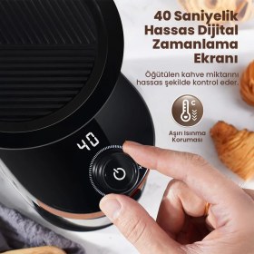 Resim Any Morning SH25836B Dijital Zamanlayıcılı 25 Öğütme Ayarlı Elektrikli Kahve Öğütücü 