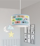 Resim BAMBAŞKA MODA BEBEK VE ÇOCUK ODASI Hayvan Ağaç ve Yol Figür Desenli Avize 