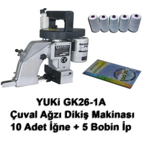 Resim Yuki GK26-1A Çuval Ağzı Dikiş Makinası + 10 Adet İğne + 5 Bobin İp 