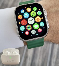 Resim Daniel Klein Garantili Yeşil Renk Kordonlu Akıllı Kol Saati ve Bluetooth Kulaklık 
