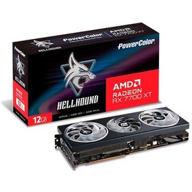 Resim Powercolor AMD Radeon RX 7700 XT Hellhound OC 12 GB GDDR6 192 Bit Ekran Kartı 