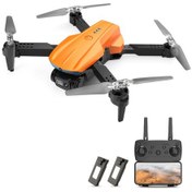 Resim Honmex S9 Turuncu İkili Pil İki 480p Kameralı Engelden Kaçınan Drone: Kafa Yok Modu, Tek Tuş Kalkış/iniş, 360 Yuvarlanma, Otomatik Dönüş 