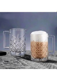 Resim River World Kristal Kulplu 6'lı Meşrubat Bardağı Çok Renkli 