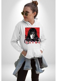 Resim Orochimaru Anime Kadın Erkek Beyaz Kapüşonlu Sweatshirt Hoodie Beyaz 