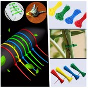 Resim 1000 adet Renkli Nylon Kablo Bağlantıları, Plastik Etiket Kilitleri ve Poşet Mühürleri, Kablo ve Küçük Eşyaların Düzenlenmesi için 