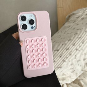 Resim Bir Pembe Telefon Kılıfı, Salyangoz Emiciler ve Bir Lychee Dokusu ile, Iphone Modelleri 11'e kadar uyumlu 