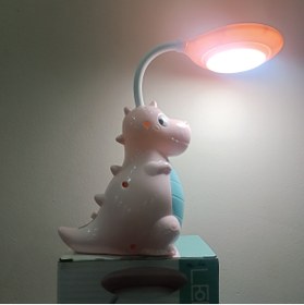 Resim Mugs and love sevimli dinazor dino pembe masa lambası, 