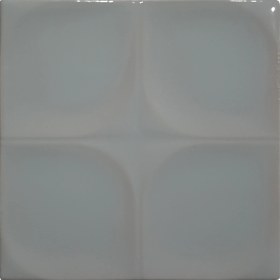 Resim Can Seramik - 13*13 Cm. Beyaz Kabartmalı Çini Karo (5 Li 1 Paket) 