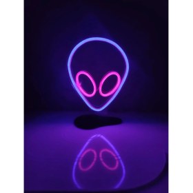 Resim Uzaylı Allien Neon LED Masa Lambası 