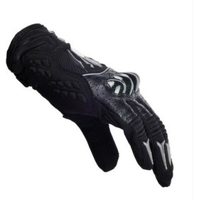Resim Ebakbak Motosiklet Eldiveni Carbon Korumalı Deri Ve Cordura Kumaş Sertifikalı Motor Eldiven Siyah 