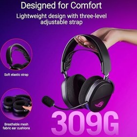 Resim ASUS ROG Pelta Siyah Kablosuz Gaming (Oyuncu) Kulaklık 