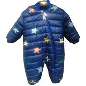 Resim Yıldız Baskılı Patiksiz Kozmonot Mont Lacivert 