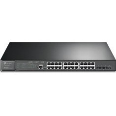 Resim Tl-Sg3428Xmp 24 Port 10-100-1000 Poe+ Switch 4 Port 10Ge Sfp L2 Çelik Kasa Rack Mount 