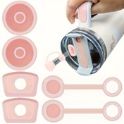 Resim 6 adet Tekrar Kullanılabilir Silikon Sızdırmaz Pipet Tıpaları Seti, 2 Toz Geçirmez Pipet Kapağı, 2 Kare Sızdırmaz Tıpa ve 2 Yuvarlak Sızdırmaz Tıpa İçerir, Spor Bardak Aksesuarları 