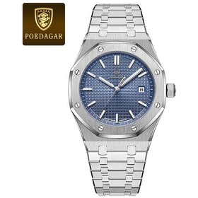 Resim Poedagar En Lüks Erkek Izle Su Geçirmez Aydınlık Tarih Erkekler İzle Paslanmaz Silver Blue Altın - Gümüş 