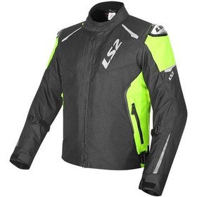 Resim Ls2 Zoom 4 Mevsim Motosiklet Montu Siyah-neon Sarı 