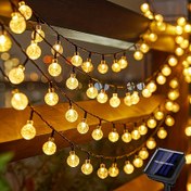 Resim 1 takım 20/50/100 LED güneş baloncuklu ışık, kristal toplar, ışık dizileri, akıllı ışıklar, akıllı algılama - ışık algılama, bahçe, çim, çiçek yatağı, yol kenarı, düğün ve festival dekorasyonu için uygun 