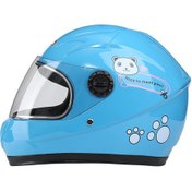 Resim Çocuk Kask Çocuk Kask Elektrikli Araba Kask Sonbahar Ve Kış Erkek Ve Kadın Kask-mavi Blue 